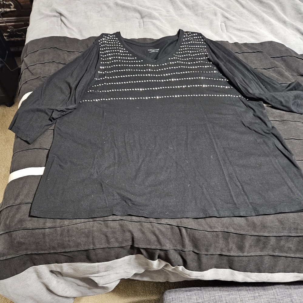 Black bedazzled shirt